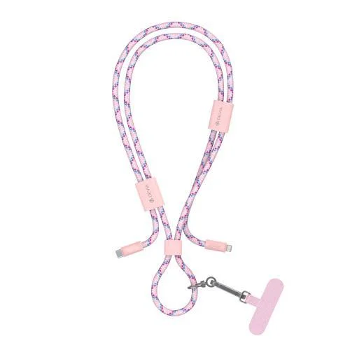 Φωτογραφία προϊόντος: Καλώδιο Σύνδεσης USB 2.0 Woven Adjustable Lanyard Devia EC429 USB C σε Lightning PD 27W 1.6m Cable Pro5 Ροζ N68616