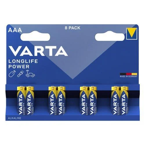 Φωτογραφία προϊόντος: Μπαταρία Alkaline Varta Longlife Power AAA LR03 Plastic Free (8 τεμ.) N68839