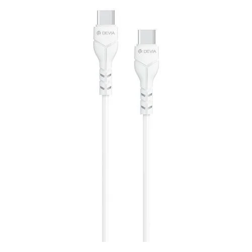 Φωτογραφία προϊόντος: Καλώδιο Σύνδεσης USB 2.0 Devia EC151 USB C σε USB C 60W 1m Kintone Eco-Friendly Λευκό N68603