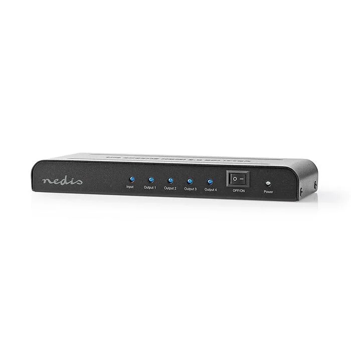 Φωτογραφία προϊόντος: NEDIS Splitter HDMI 4 θυρών, με λειτουργία EDID και με υποστήριξη 4Κ και 3D.