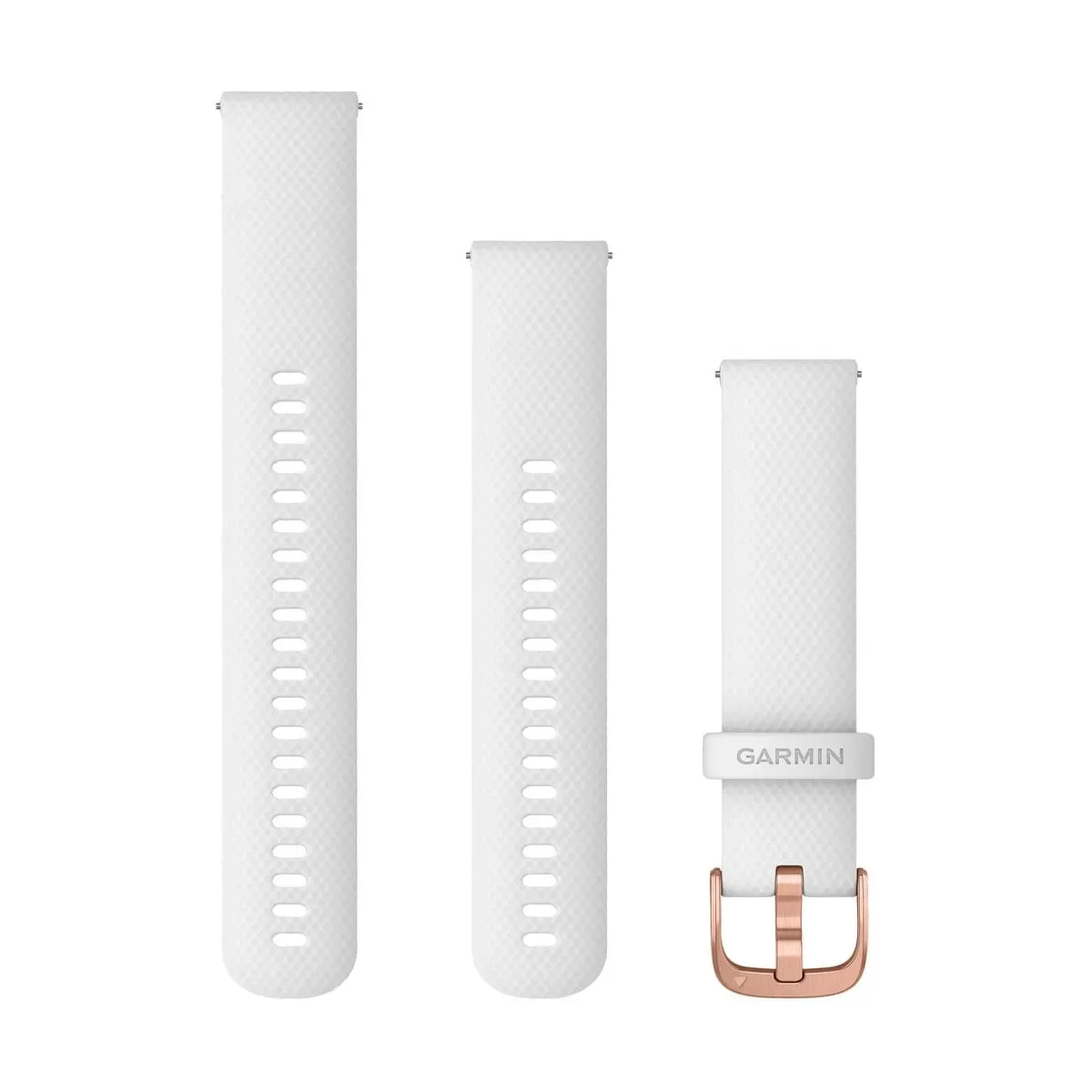 Φωτογραφία προϊόντος: GR Garmin Quick Release 20mm Silicone Band White / Rose Gold έως 12 άτοκες δόσεις ή 24 δόσεις