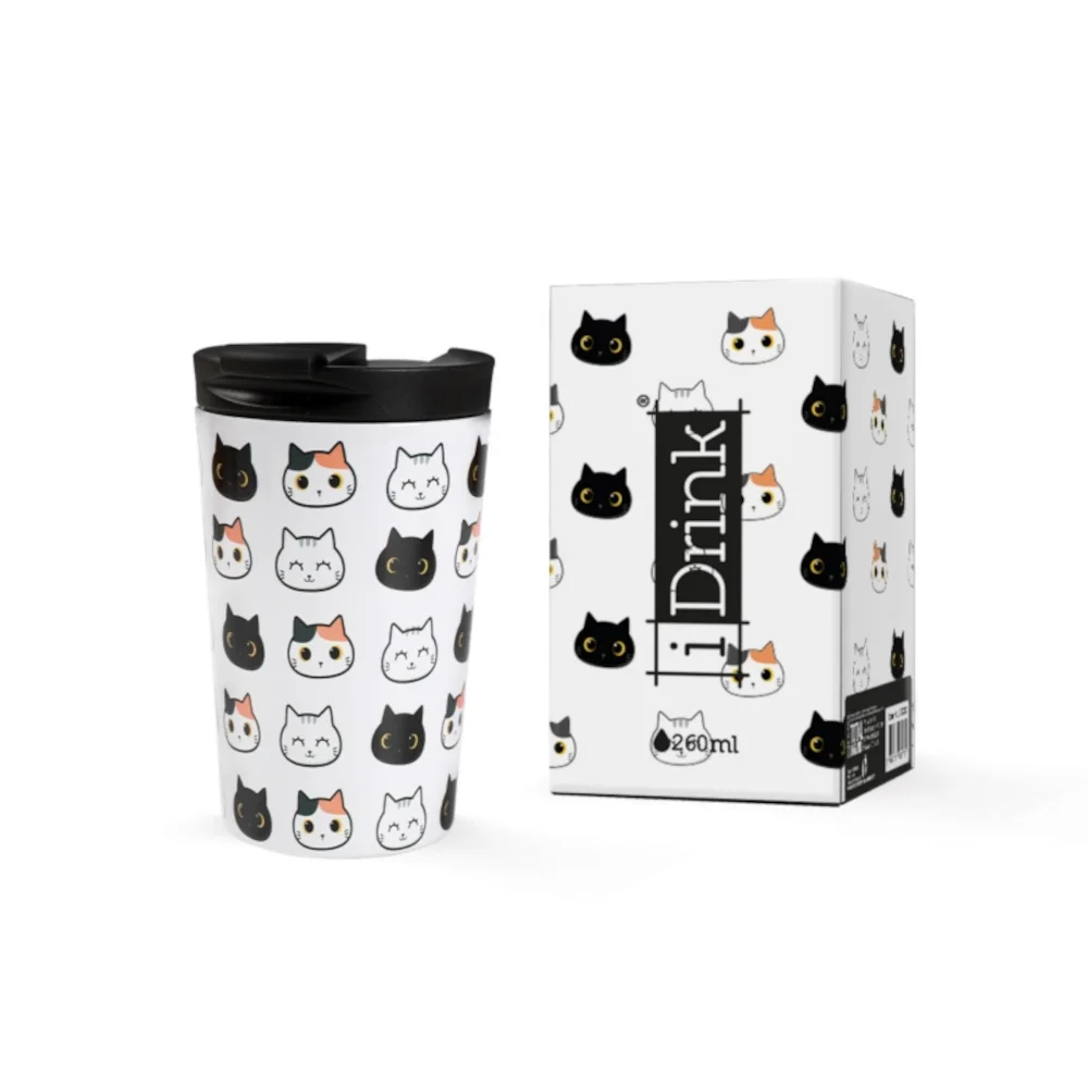 Φωτογραφία προϊόντος: TOTAL GIFT ID0243 ΚΟΥΠΑ i DRINK TRAVEL MUG 260ml CAT