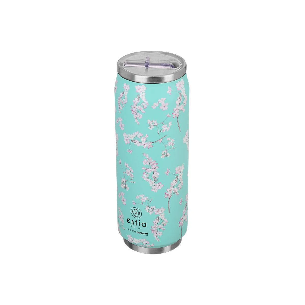 Φωτογραφία προϊόντος: estia ΘΕΡΜΟΣ TRAVEL CUP SAVE THE AEGEAN 500ml BLOSSOM GREEN