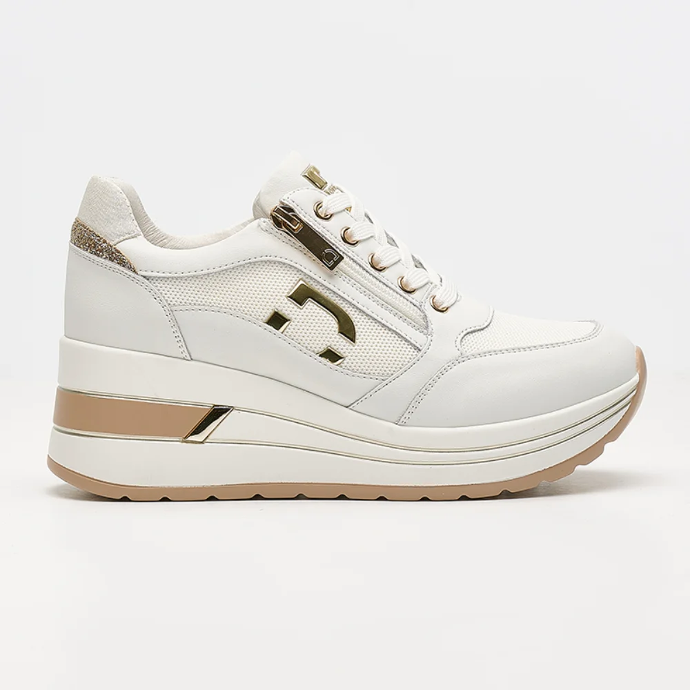 Φωτογραφία προϊόντος: Donna Serena Sneakers Γυναικείο Δέρμα/ύφασμα Flyknit Άσπρο DSE/5111 BIANCO