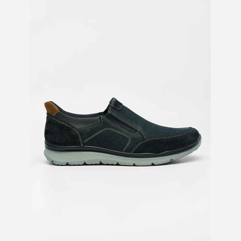 Φωτογραφία προϊόντος: Imac Μοκασίνια-Loafers Ανδρικό δέρμα Nubuck Μπλέ IMA/352151 BLU/COGNAC