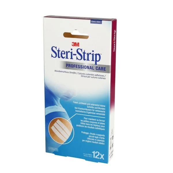 Φωτογραφία προϊόντος: 3M Steri Strip Αυτοκόλλητες Ταινίες Συγκράτησης Δέρματος (0.6cm x 7.5 cm) 12τμχ