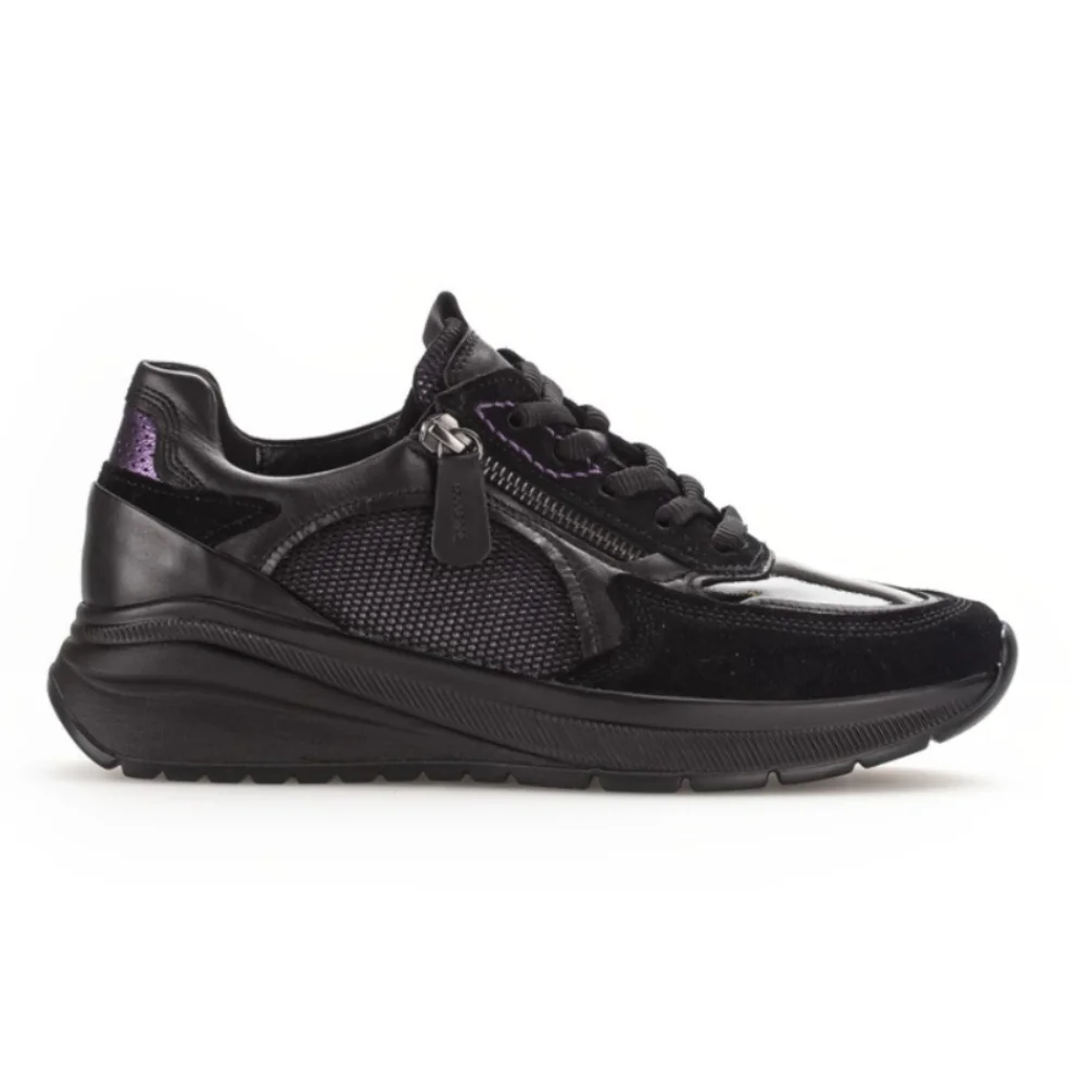Φωτογραφία προϊόντος: Gabor Sneakers Γυναικείο δέρμα/ύφασμα Μαύρο GAB/36598 37-SCHW/PURPLE