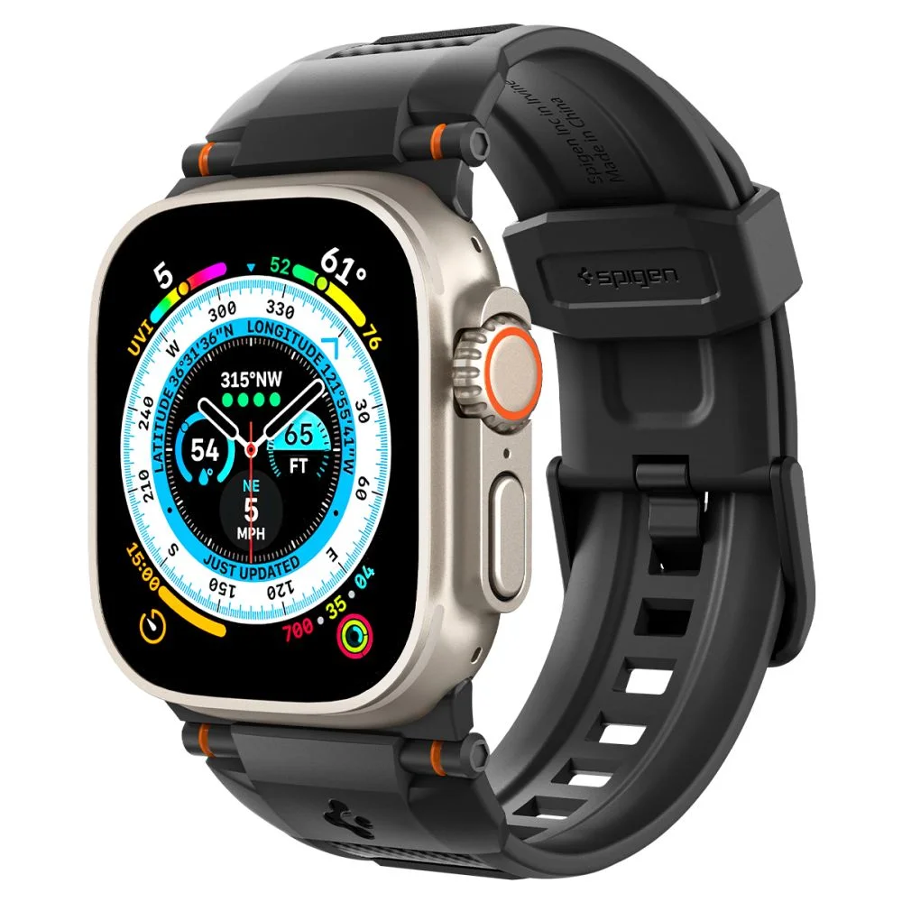 Φωτογραφία προϊόντος: Spigen Rugged Ultra Band Λουράκι Apple Watch 8 / 9 / 10 / 11 / SE / Ultra 1 / 2 (44 / 45 / 46 / 49mm) Matte Black