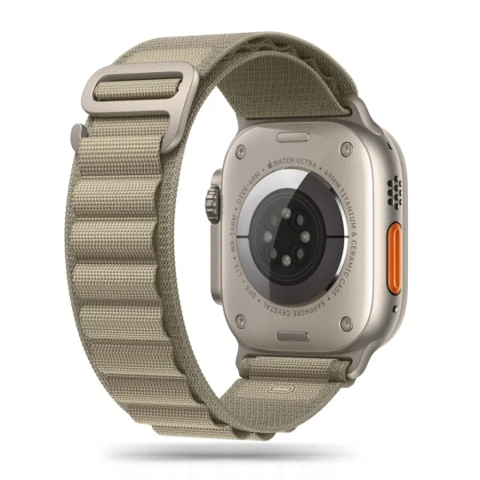 Φωτογραφία προϊόντος: Tech-Protect Λουράκι Nylon Pro Apple Watch 8 / 9 / 10 / 11 / SE / Ultra (44 / 45 / 46 / 49 mm) Titanium/Olive