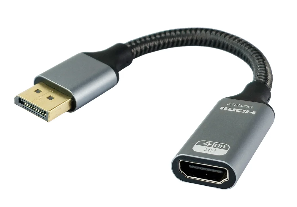 Φωτογραφία προϊόντος: POWERTECH αντάπτορας DisplayPort σε HDMI CAB-DP077, 8K/60Hz, 0.1m, μαύρος