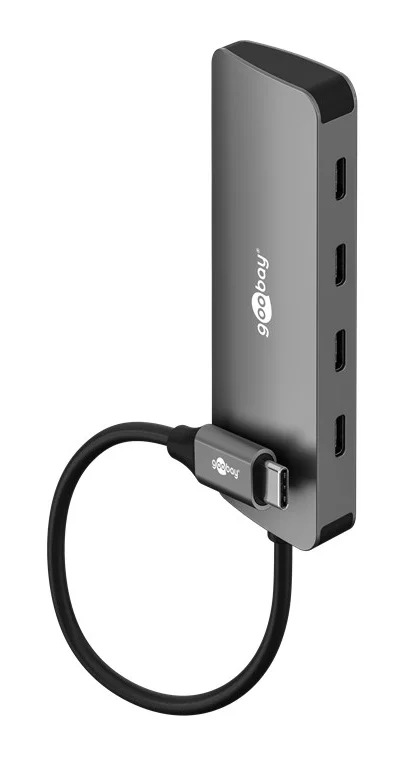 Φωτογραφία προϊόντος: GOOBAY USB hub 76565, 4x θυρών, USB 3.2, 10Gbps, USB-C σύνδεση, γκρι