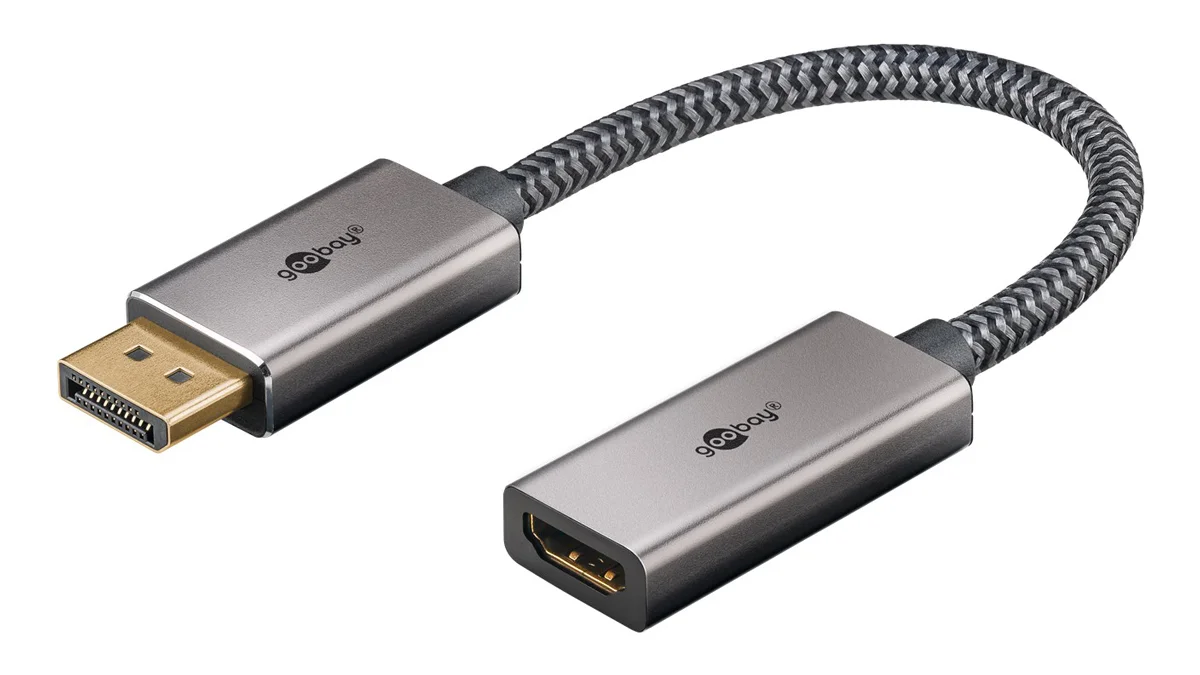 Φωτογραφία προϊόντος: GOOBAY αντάπτορας DisplayPort σε HDMI 75271, 4K/60Hz, 0.2m, γκρι
