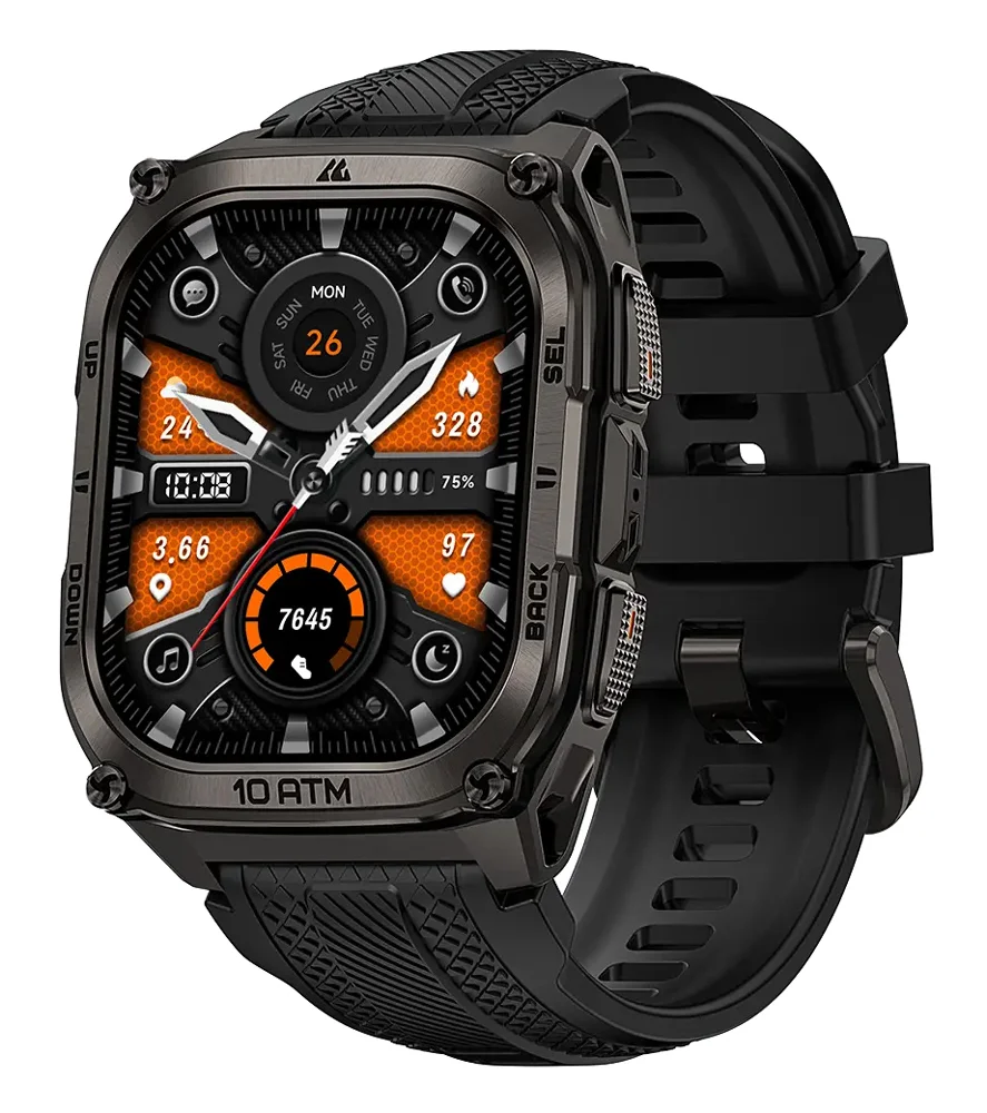 Φωτογραφία προϊόντος: KOSPET smartwatch TANK M4, heart rate, 1.96" AMOLED, GPS, 10 ATM & IP69K, μαύρο