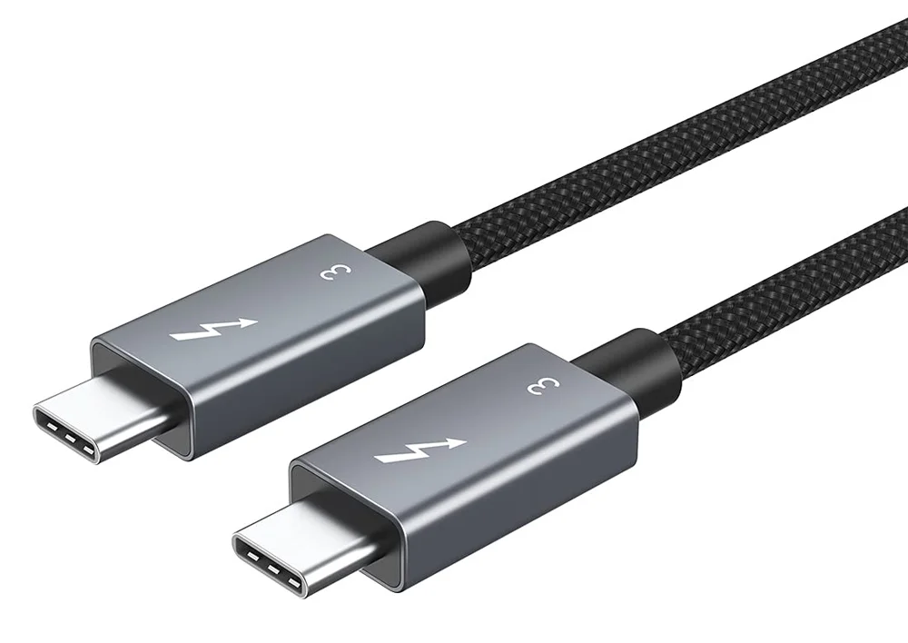 Φωτογραφία προϊόντος: CABLETIME καλώδιο USB-C σε USB-C CT-C160-U31-TB3, 100W, 40Gbps, 4K/60Hz, 0.5m, μαύρο