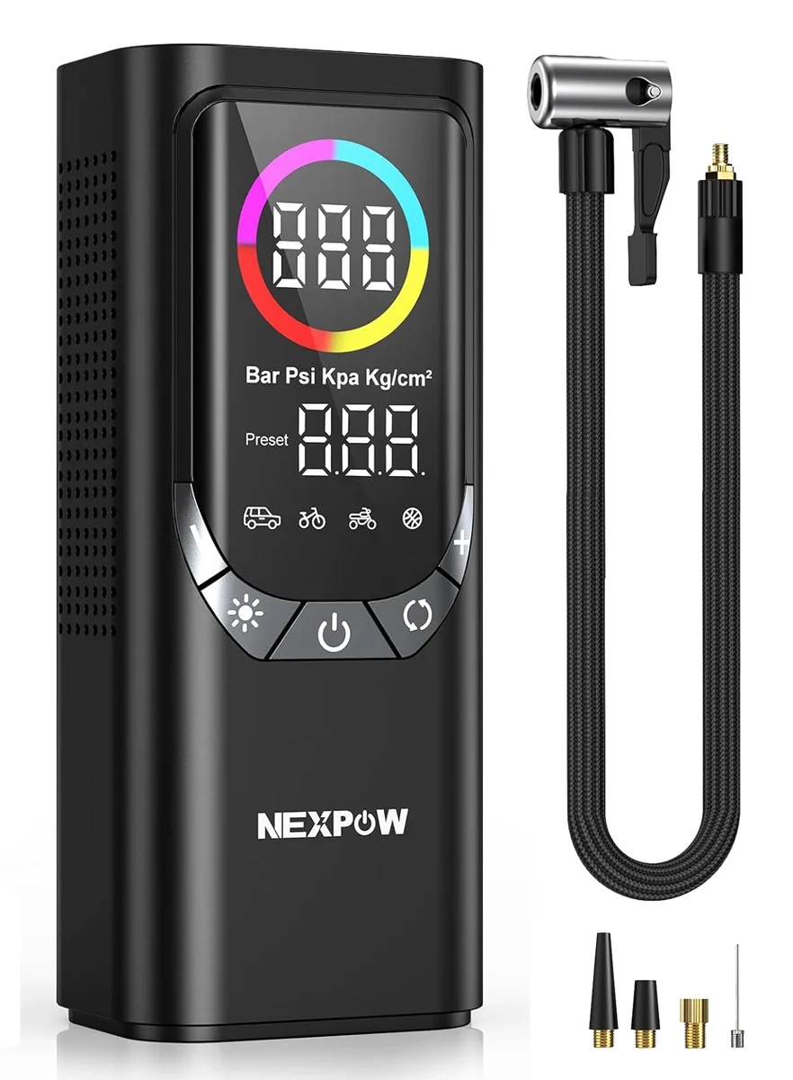 Φωτογραφία προϊόντος: NEXPOW συμπιεστής αέρος αυτοκινήτου NP17, 6000mAh, 150PSI