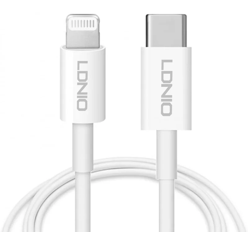 Φωτογραφία προϊόντος: LDNIO καλώδιο Lightning σε USB-C MFi01, MFi, 30W, 480Mbps, 1m, λευκό