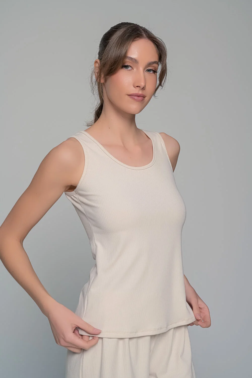 Φωτογραφία προϊόντος: Milena By Paris Γυναικείο Φανελάκι με Φαρδιά Τιράντα - Μπεζ