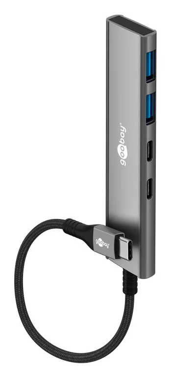 Φωτογραφία προϊόντος: GOOBAY USB hub 76563, 4x θυρών, USB 3.2, 5Gbps, USB-C σύνδεση, γκρι