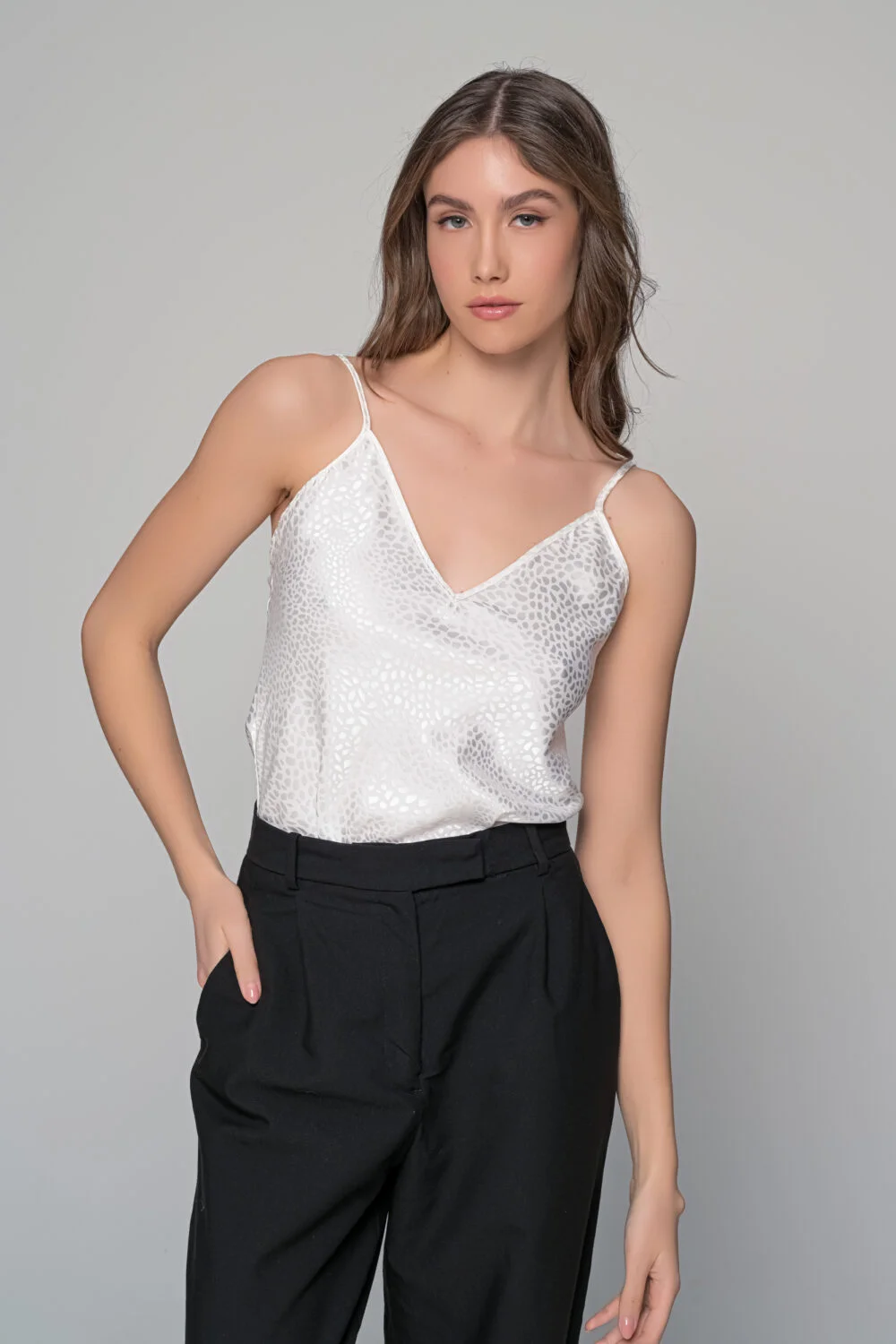 Φωτογραφία προϊόντος: Milena By Paris Σατέν Lingerie Top Τιραντάκι Ιβουάρ