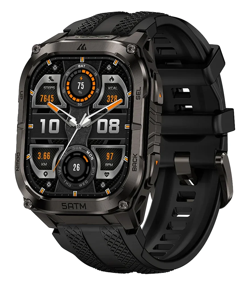Φωτογραφία προϊόντος: KOSPET smartwatch TANK M4C, heart rate, 1.96" AMOLED, GPS, 5 ATM & IP69K, με φακό, μαύρο