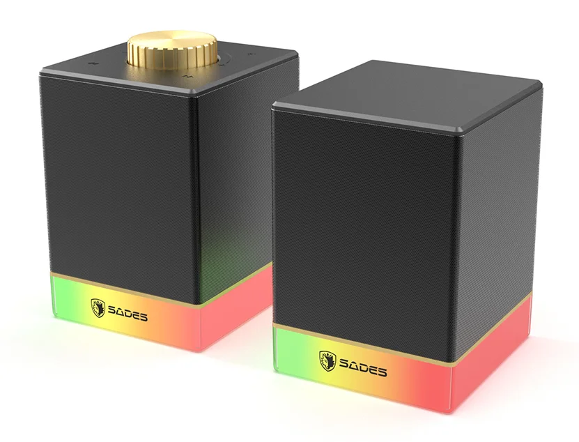 Φωτογραφία προϊόντος: SADES gaming ηχεία Dionsyn με RGB φωτισμό, 2x 5W, Bluetooth & USB-C/USB, μαύρα