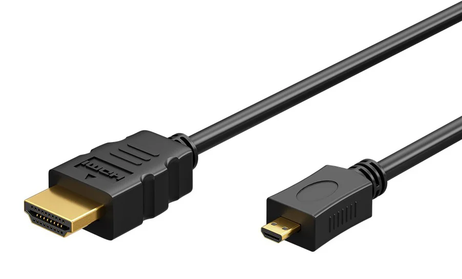 Φωτογραφία προϊόντος: GOOBAY καλώδιο micro HDMI σε HDMI 53781 με Ethernet, 4K/60Hz, 1m, μαύρο