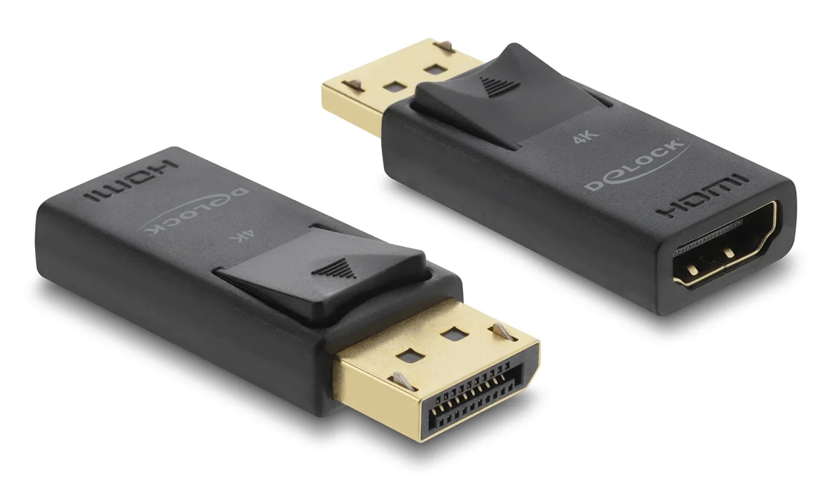 Φωτογραφία προϊόντος: DELOCK αντάπτορας DisplayPort σε HDMI 61086, 4K/60Hz, active, μαύρος
