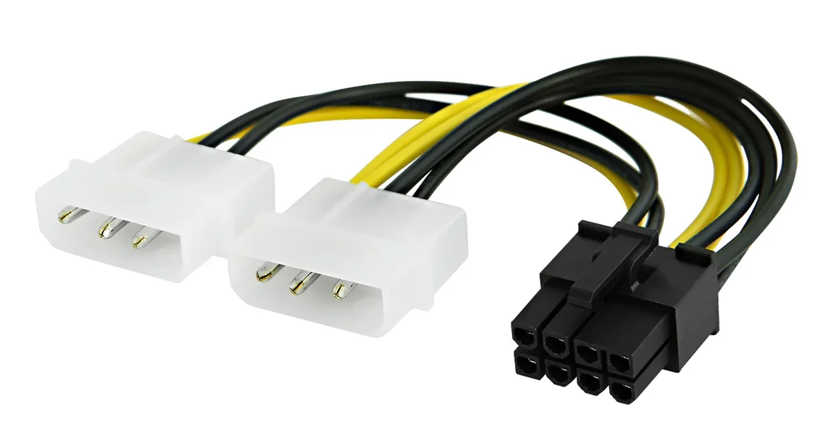Φωτογραφία προϊόντος: POWERTECH καλώδιο PCIe 8pin σε 2x molex 3pin CAB-W051, 0.15m