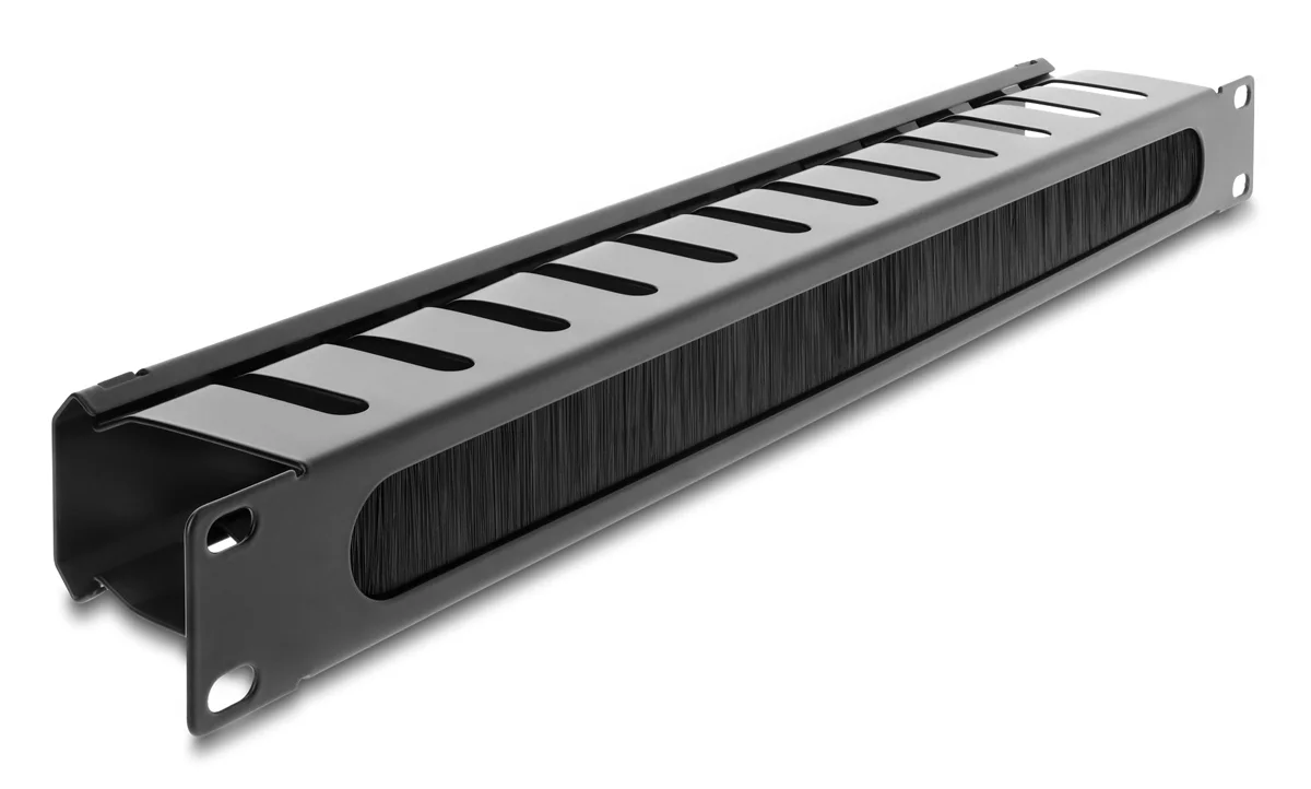Φωτογραφία προϊόντος: DELOCK cable management 67628 για rack 19"/1U, με βούρτσα προστασίας, μεταλλικό, μαύρο