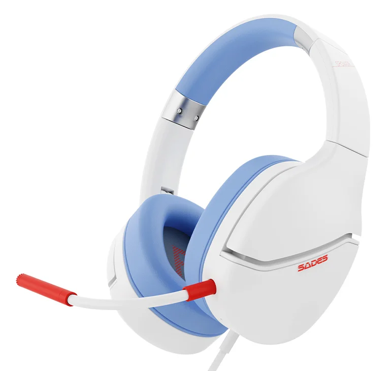Φωτογραφία προϊόντος: SADES gaming headset SPOWER, 3.5mm σύνδεση, 40mm, multi-platform, λευκό