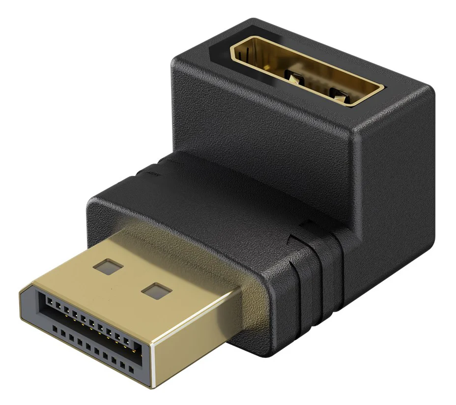 Φωτογραφία προϊόντος: GOOBAY αντάπτορας DisplayPort 77130, 8K/144Hz, γωνιακός, μαύρος