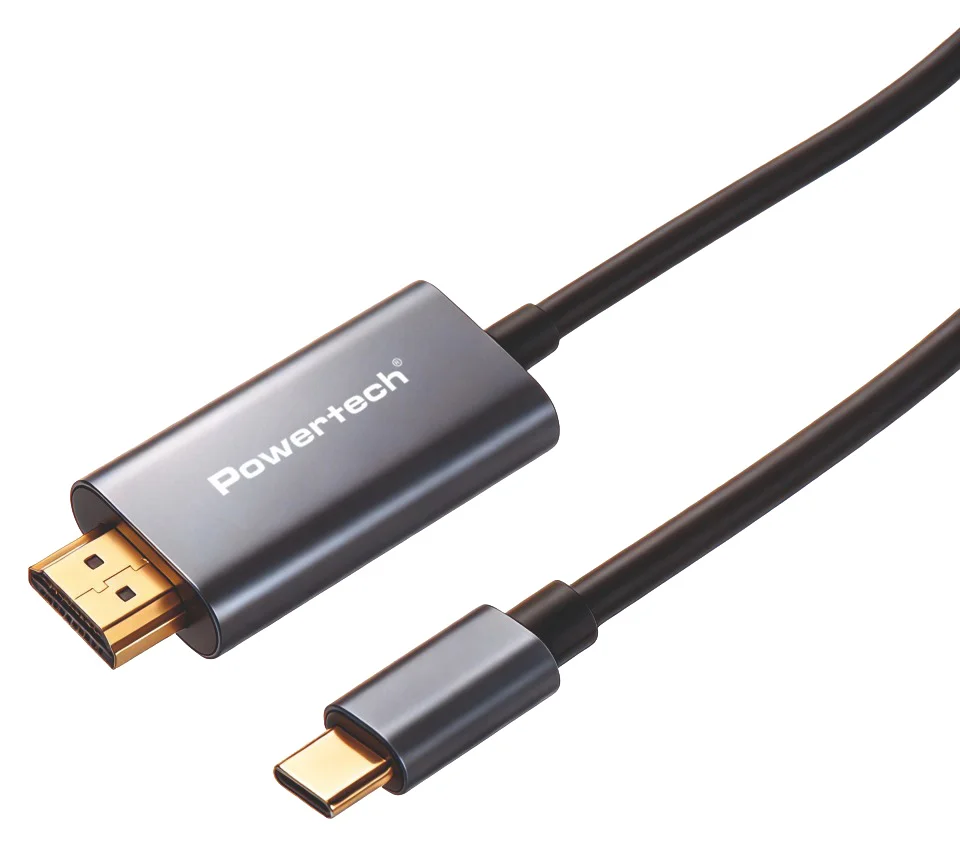 Φωτογραφία προϊόντος: POWERTECH καλώδιο USB-C σε HDMI PTR-0210, 4K/30Hz, 10 Gbps, 2m, μαύρο
