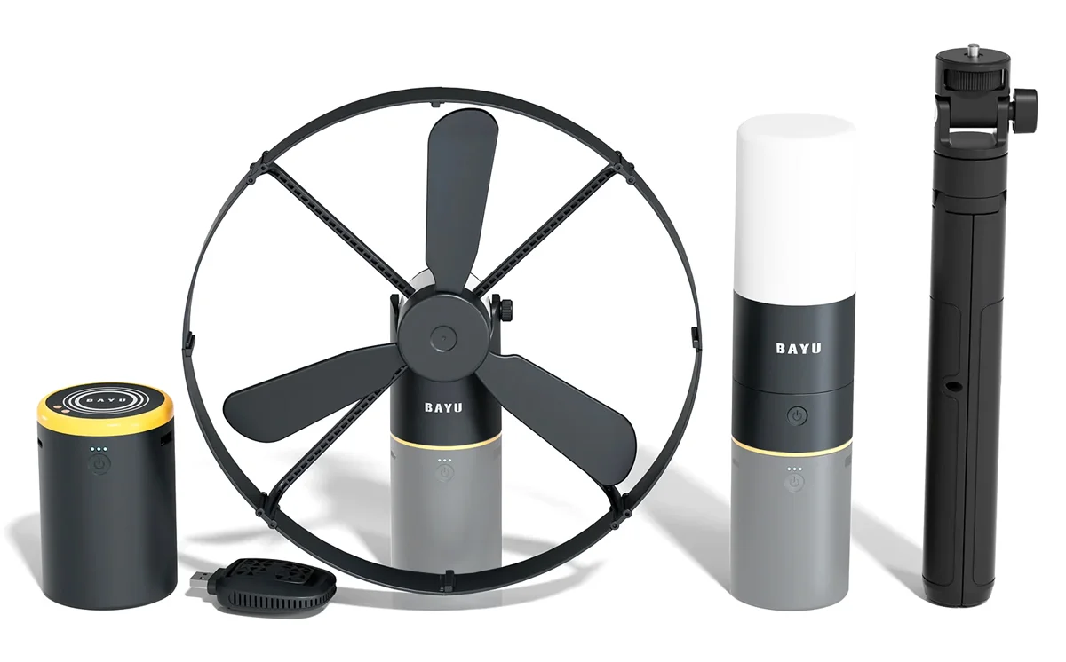 Φωτογραφία προϊόντος: BAYU camping kit με powerbank/ανεμιστήρα/φωτιστικό/συσκευή για κουνούπια C-Pro