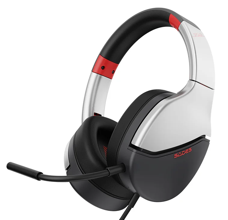Φωτογραφία προϊόντος: SADES gaming headset SPOWER, 3.5mm σύνδεση, 40mm, multi-platform, ασημί