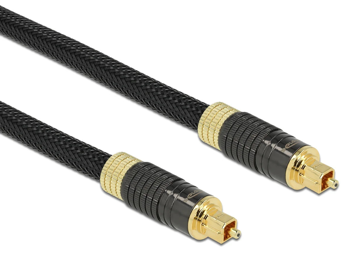 Φωτογραφία προϊόντος: DELOCK καλώδιο ήχου Toslink 86595, gold plated, 5m, μαύρο