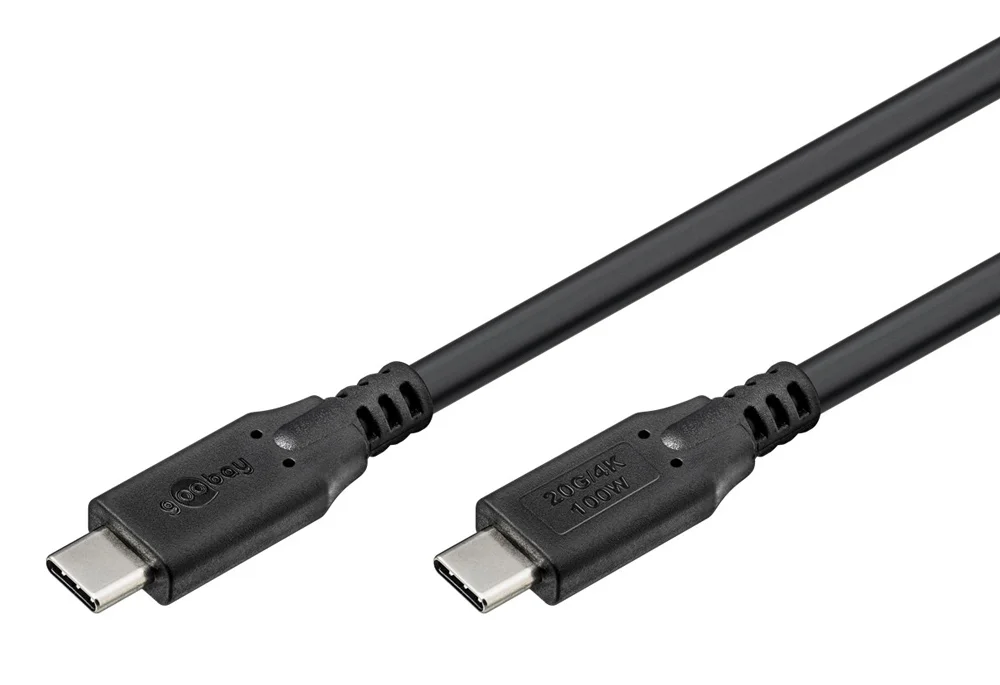 Φωτογραφία προϊόντος: GOOBAY καλώδιο USB-C 74198, USB4, 100W, 20Gbps, 4K/60Hz, 3m, μαύρο