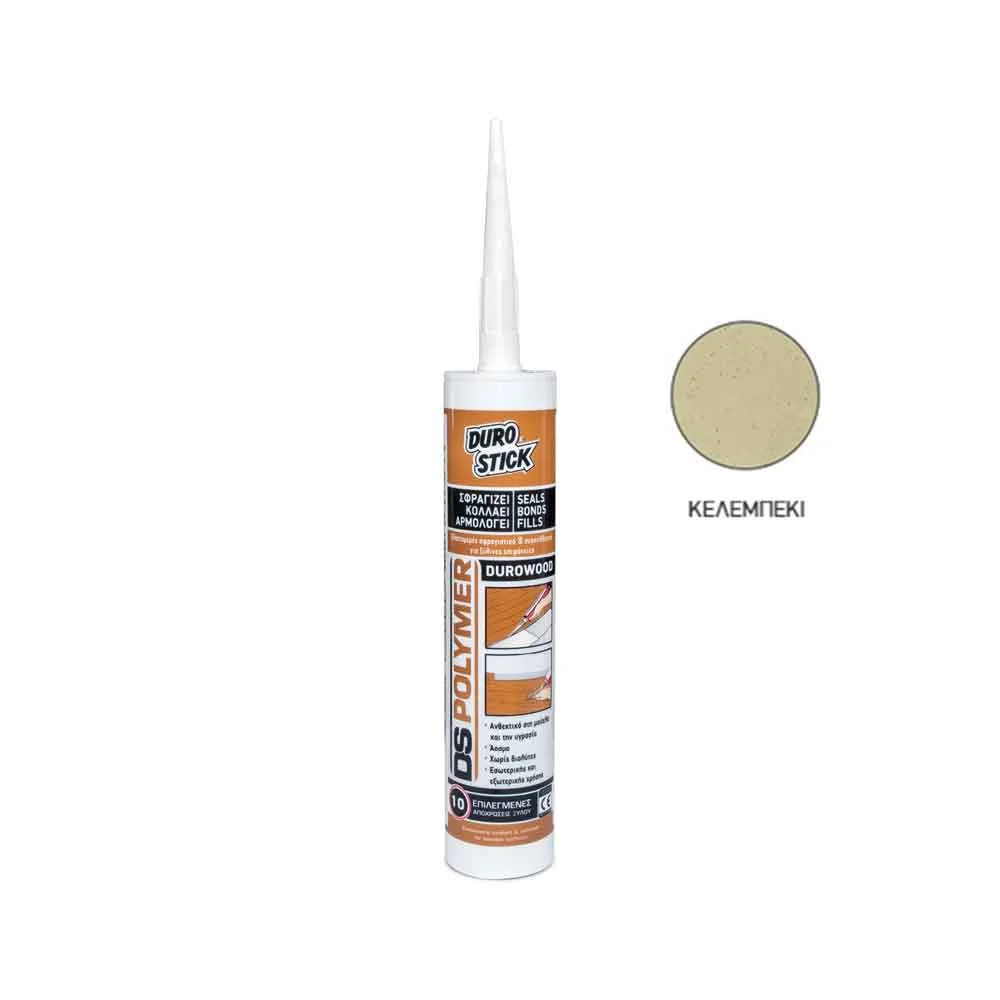 Φωτογραφία προϊόντος: DURO STICK Durowood DS Polymer Ελαστομερές Σφραγιστικό + Συγκολλητικό για Ξύλινες Επιφάνειες Κελεμπέκι 340gr