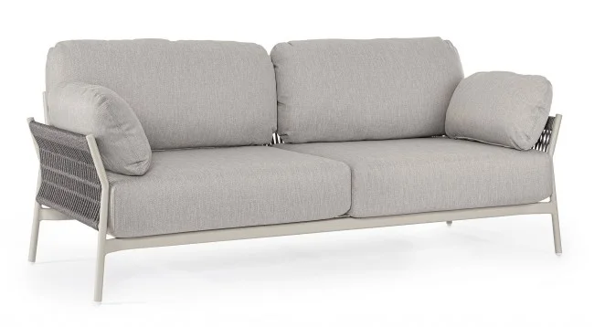Φωτογραφία προϊόντος: Καναπές Alu-Rope "Pardis" Λευκό 183x80x77cm (Bizzotto) (BZ-0663753)