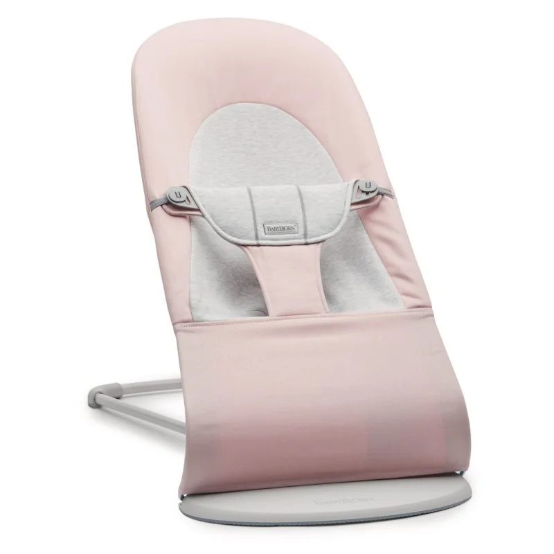 Φωτογραφία προϊόντος: Ριλάξ BabyBjörn Balance Soft, Light grey frame Light pink/grey, Cotton Jersey