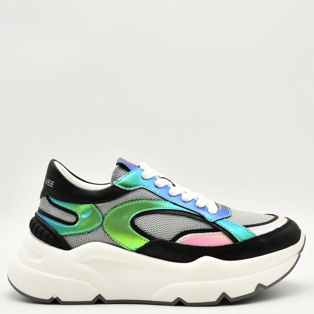 Φωτογραφία προϊόντος: Sneakers Γυναικεία Emanuelle Vee 703-16 δερμάτινα υπερυψωμένα multicolor