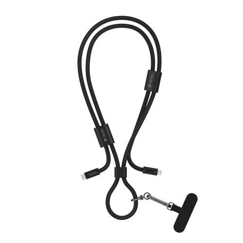 Φωτογραφία προϊόντος: Καλώδιο Σύνδεσης USB 2.0 Woven Adjustable Lanyard Devia EC429 USB C σε Lightning PD 27W 1.6m Cable Pro5 Μαύρο N68620