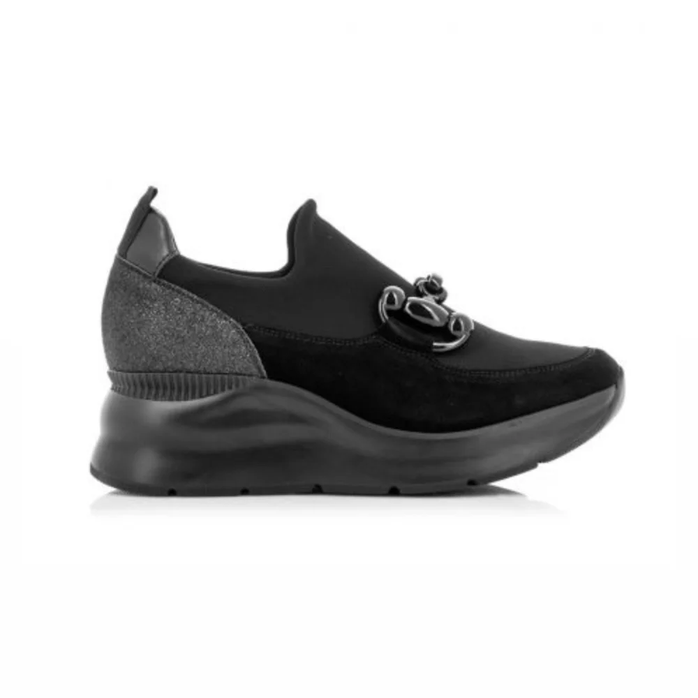 Φωτογραφία προϊόντος: Comart Sneakers Γυναικείο ύφασμα/δέρμα Nubuck Μαύρο ART/4494 NERO