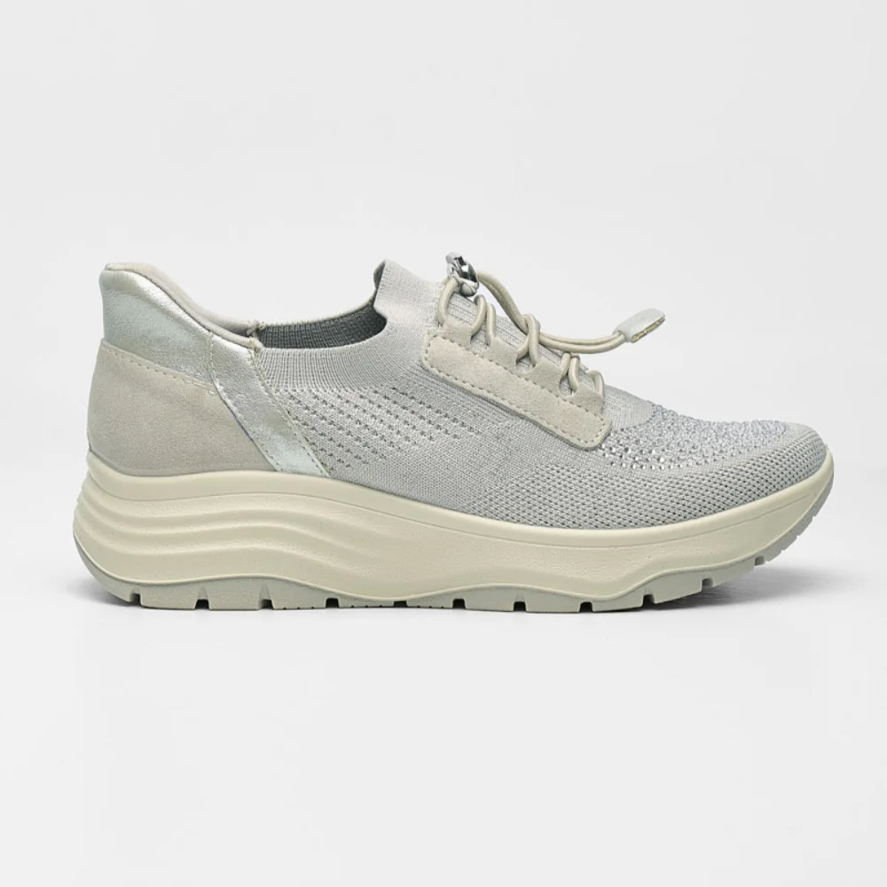 Φωτογραφία προϊόντος: Imac Sneakers Γυναικείο ύφασμα/δέρμα Γκρί IMA/106470 SILVER