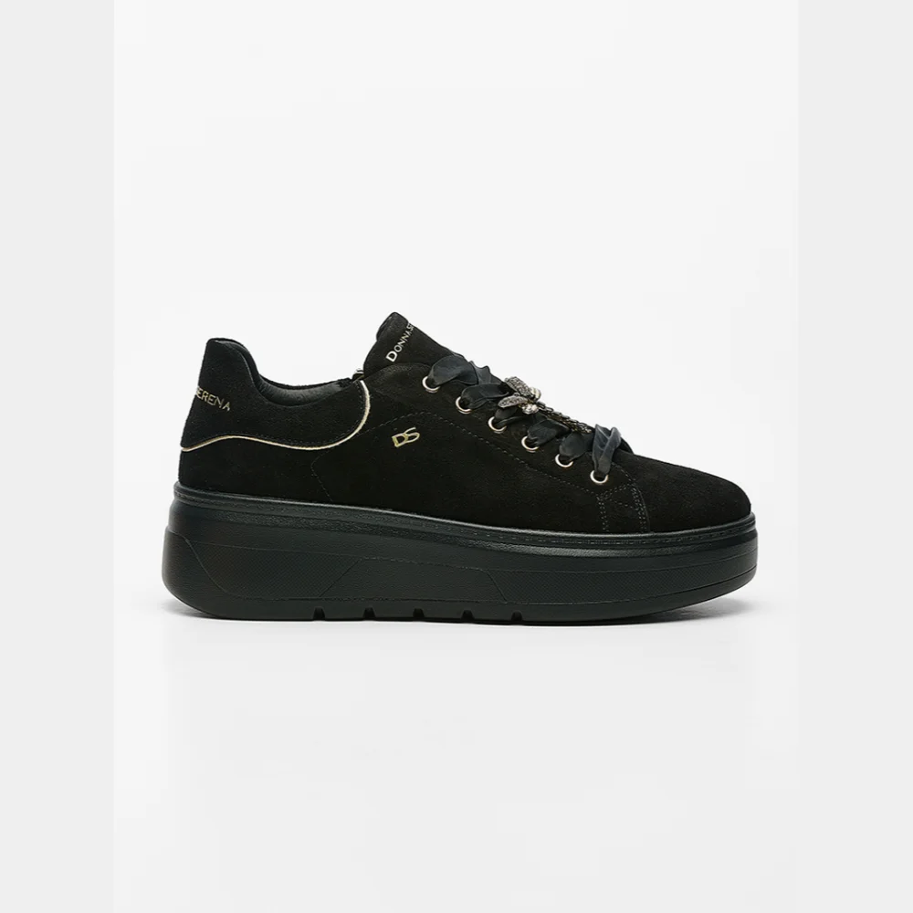 Φωτογραφία προϊόντος: Donna Serena Sneakers Γυναικείο δέρμα Nubuck Μαύρο DSE/5885 NERO