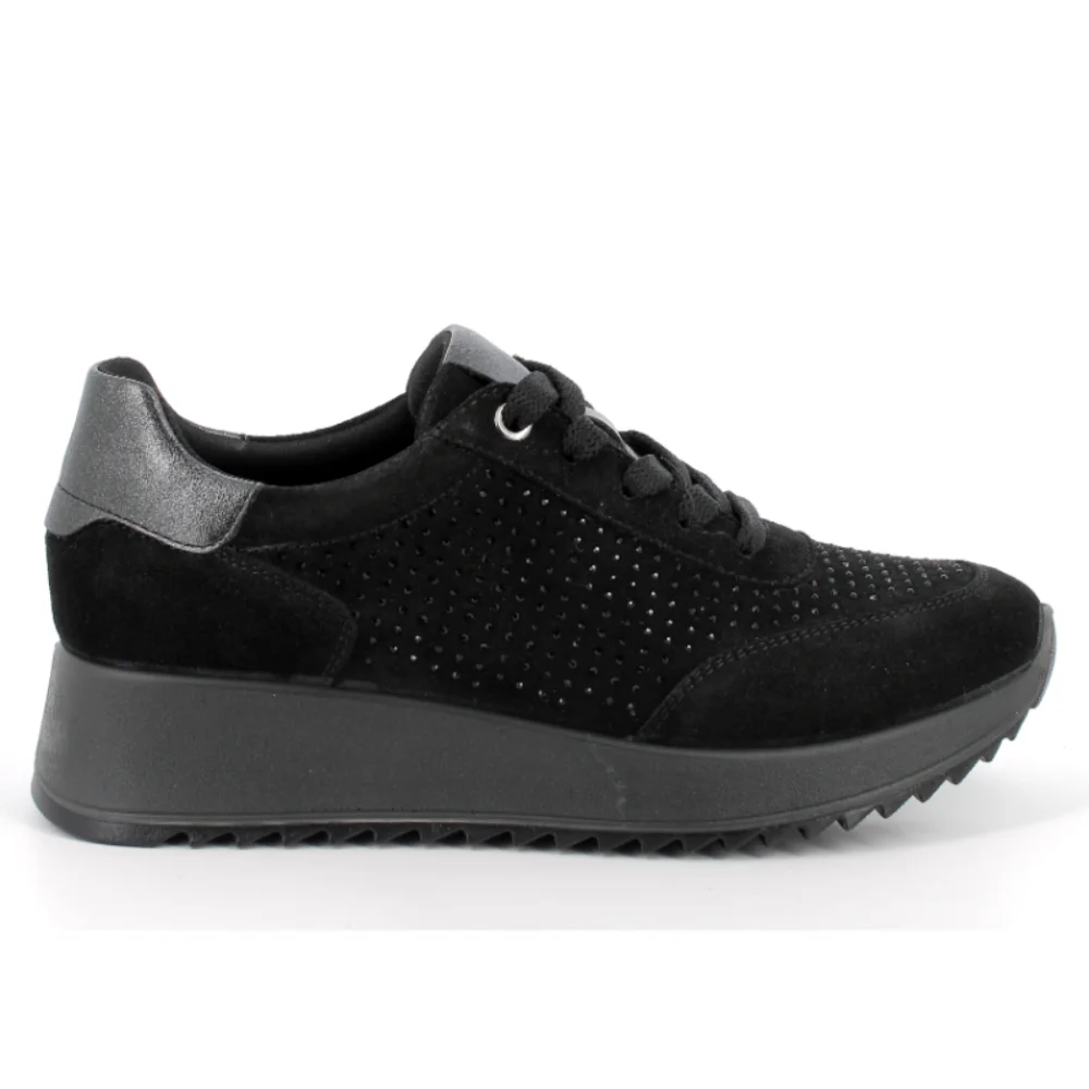 Φωτογραφία προϊόντος: Imac Sneakers Γυναικείο δέρμα Nubuck Μαύρο IMA/858220 NERO