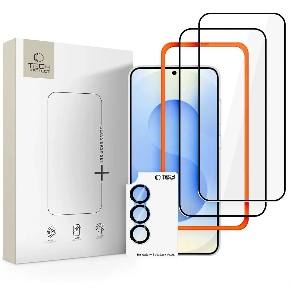 Φωτογραφία προϊόντος: Tech-Protect Tech‑Protect Easy Set+ 3‑Pack Samsung Galaxy S26 Black