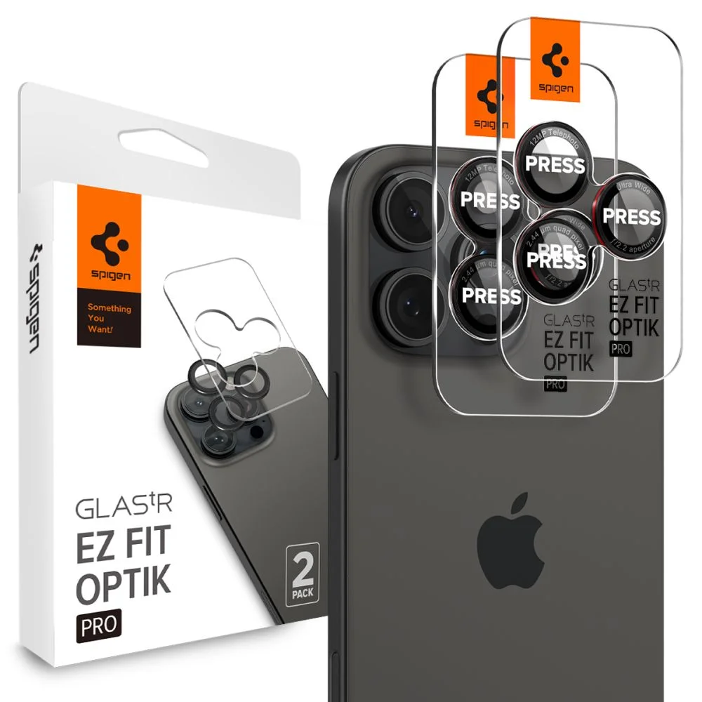 Φωτογραφία προϊόντος: Spigen Optik Pro L-Series Glas.TR ”Ez Fit” Camera Protector 2-Pack iPhone 14 Pro / Pro Max / 15 Pro / Pro Max / 16 Pro / Pro Max / 17 Pro / Pro Max Black
