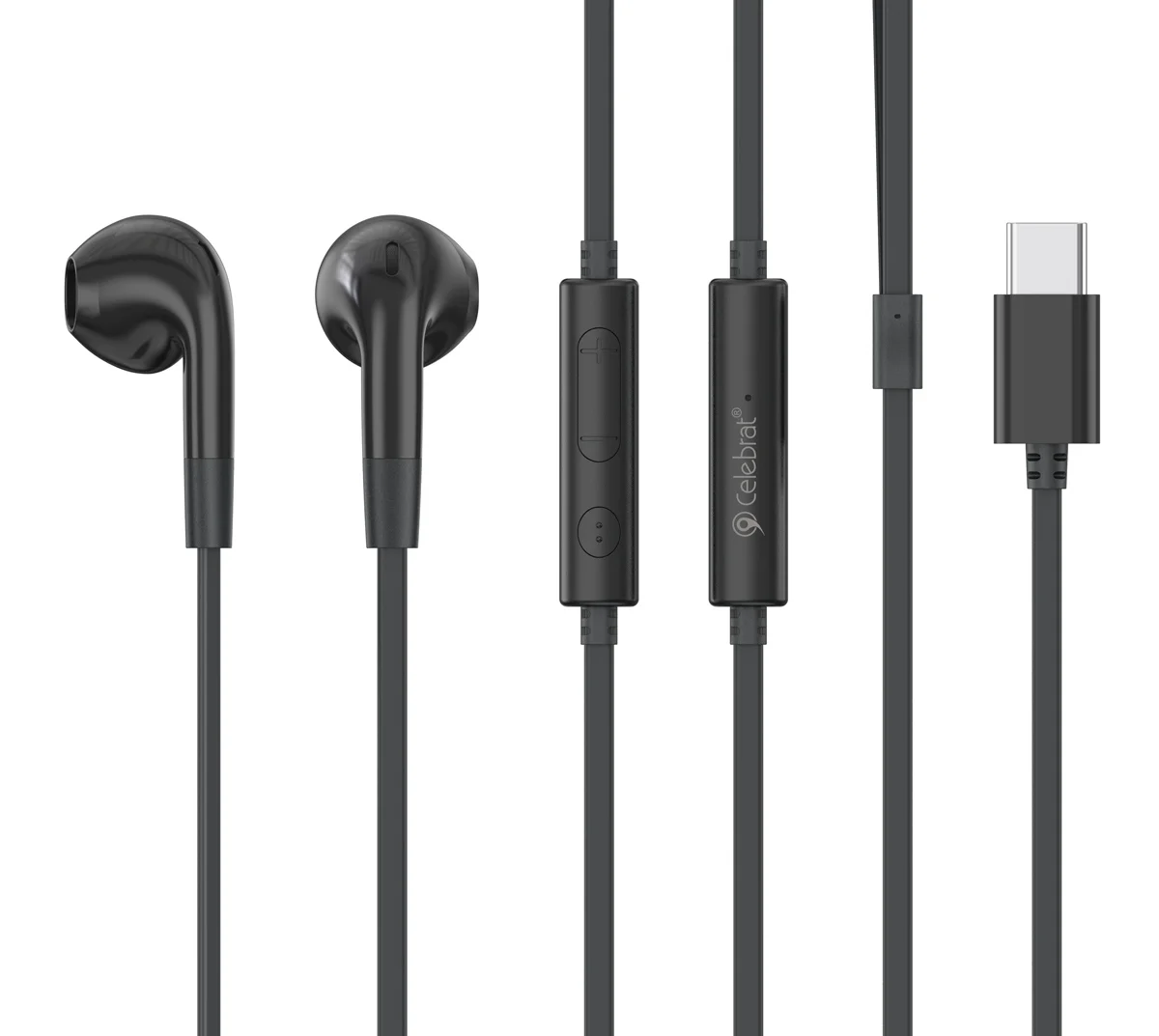 Φωτογραφία προϊόντος: CELEBRAT earphones με μικρόφωνο G39, USB-C σύνδεση, 14mm, 1.2m, μαύρα