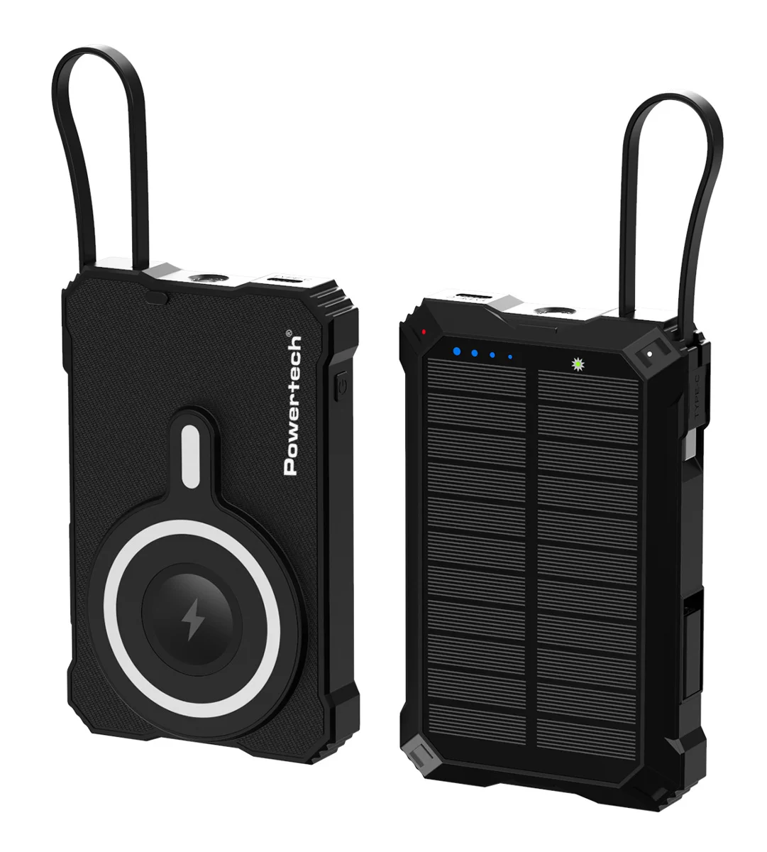 Φωτογραφία προϊόντος: POWERTECH ηλιακό power bank PT-1505 με καλώδιο & φακό, 10000mah, magnetic wireless, 35W, μαύρο