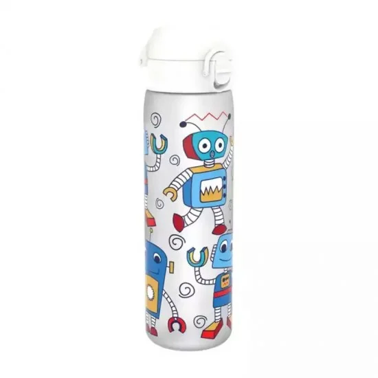 Φωτογραφία προϊόντος: Πλαστικό Παγούρι Slim 500ml Ion8 Με Ρομπότ - Άσπρο